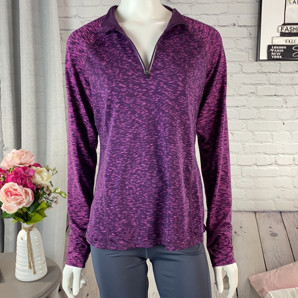 Ideology Purple/Pink Pullover Activewear Top Size: Medium - Picture 5 of 17